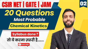 Kinetics 20 Most Probable Questions | IIT JAM | CSIR NET | GATE 2024 | Vigyan Vriksh