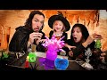 Magic witch potions adley learns how to make spooky halloween experiments with vampire parents