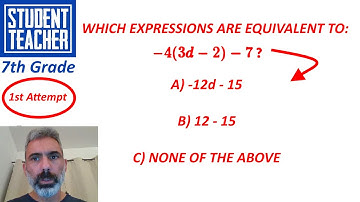 Equivalent Expressions - Negative Numbers and Distribution - 1st Attempt - 7th Grade Math