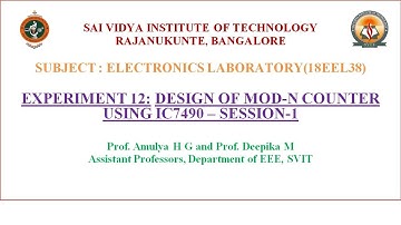 Experiment 12- Design of MOD-N Counter using IC7490