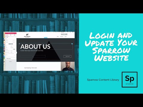 Login and Update Your Sparrow Website