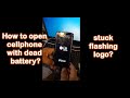 How to open cellphone with dead battery (LG K8) or stuck flashing logo