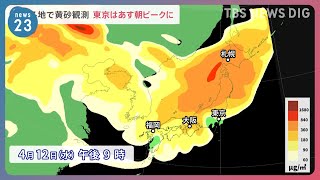 かすむ空「黄砂」各地で2年ぶり観測…東京は13日朝ピークの予想　中国では黄砂警報「例年こんなにひどくない」【news23】｜TBS NEWS DIG