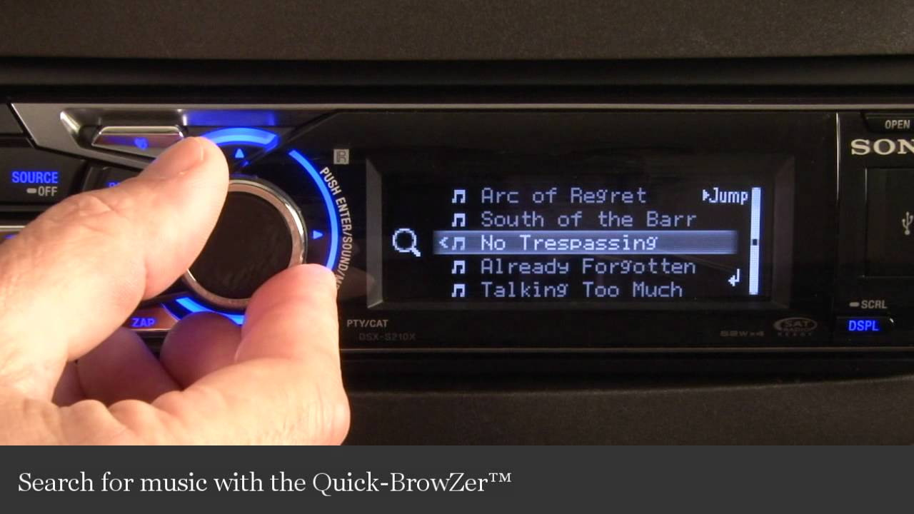 Sony DSX-S210X Digital Media Receiver Display & Controls Demo