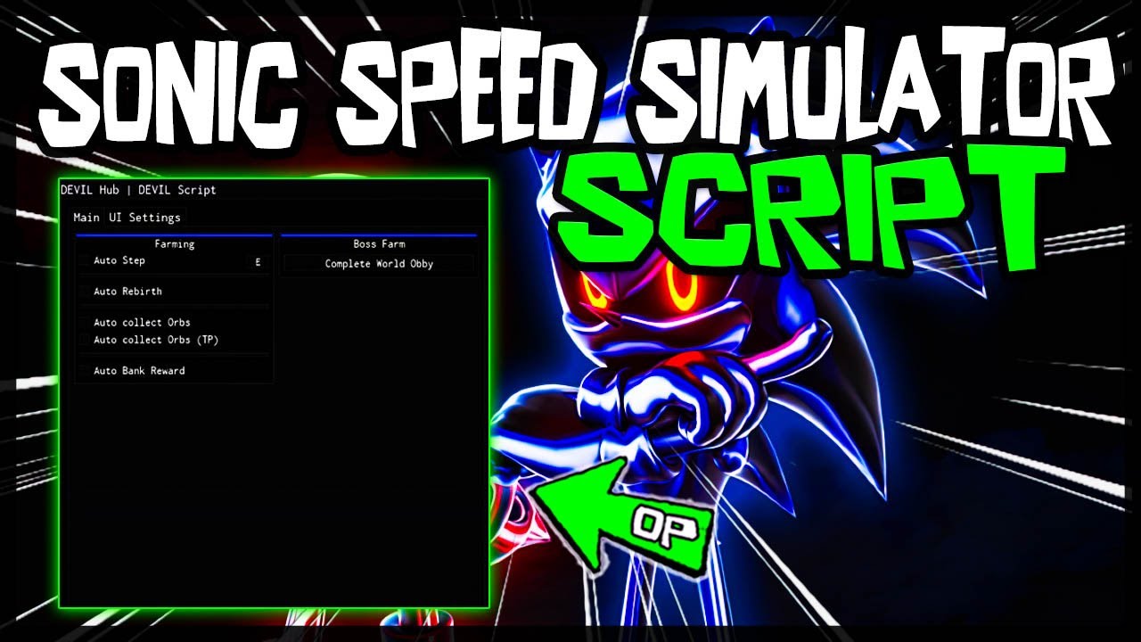 Sonic Speed Simulator [Auto Step Collect All - Rebirth & More!] Scripts