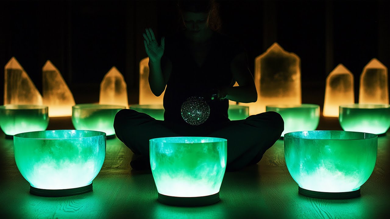 GUARANTEED SLEEP IN MINUTES | Crystal Singing Bowls Sound Bath Music ...