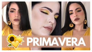 🌻TUTORIAL DE MAQUILLAJE PASO A PASO PARA PRIMAVERA CON TONOS AMARILLOS