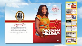 How To Design Funeral Book | Funeral Brochure Design In Photoshop