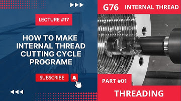 G76 internal threading example | Part #01 | g76 threading cycle | Urdu | Hindi |
