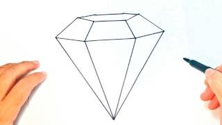 Cómo dibujar un Diamante paso a paso | Dibujo fácil de Diamante screenshot 2