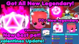 Update! I Got New Rarest Pet Valentium! Got All New Best Legendary! - Bubble Gum Simulator