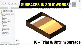 Celebrity Trim and Untrim in solidworks | Surface Modeling Wealth
