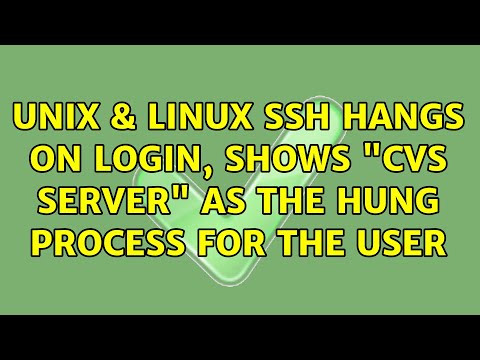 Unix & Linux: SSH hangs on login, shows 