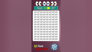 Find 3T where? | Brain Teaser IQ Test #shorts #different #puzzles #opticalillusion #quiz