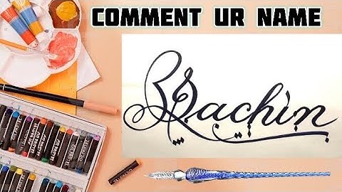 Sachin Name Signature Calligraphy Status | How to Draw, Cursive Calligraphy with Cut Marker