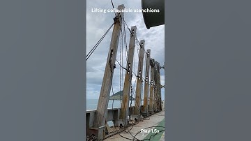 Lifting collapsible stanchions #bulkcarrier #loading #log