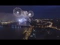 Fireworks Scarlet Sails.Aerial video.Алые паруса с беспилотника.