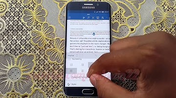 Microsoft Word For Android : How to center text in Samsung Galaxy S6