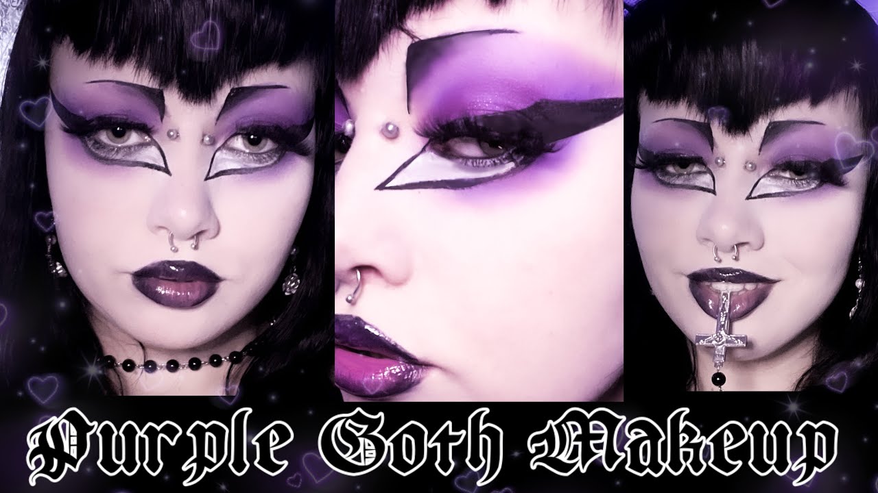 PURPLE GOTH MAKEUP TUTORIAL 💜🦇 