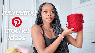 Recreating PINTEREST Crochet Ideas (part idk) | crochet vlog