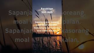 Sisindiran rarakitan silih asih #shortvideo #subscribe #shorts