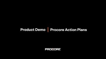 Action Plans Demo: Procore Groundbreak 2020 Breakout