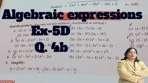 Ex-5D Q.4b ch-5 Algebraic Expressions class 8 SChand composite maths|By komal Gupta 