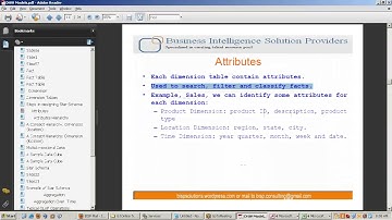 Dimension Attributes: Attribute Hierarchy | Search Filter Classify Facts -Attributes - BISPTrainings