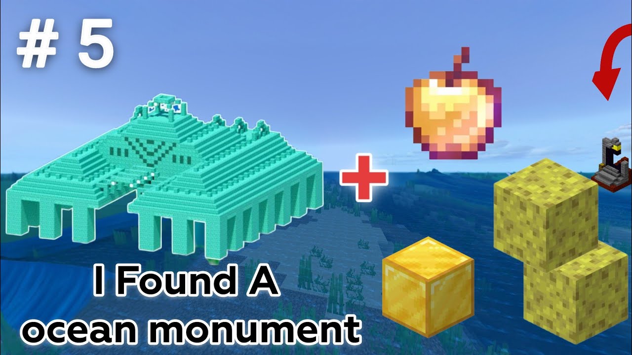 I Found A ocean Monument in Minecraft pe Hindi gamplay - YouTube