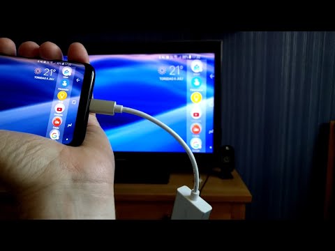 How to connect Samsung Galaxy S8+ to a TV using Qicent Type C to HDMI Adapter Converter