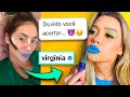 MINHAS AMIGAS DESENHARAM MINHA MAKE! Virginia, Taina, Now United e +