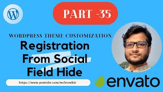 PART-35 | WordPress Theme Customization (Registration From Social Field Hide)| Bangla Tutorial -2022