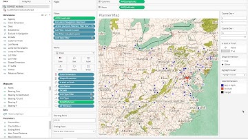 Tableau Distance and Bearing Calculations