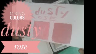 making dusty rose with primray colors  #دمج الألوان الأولية #وردي ترابي#