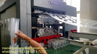 China MAOXING MX500 thermoforming machine with robot stacking cup machine