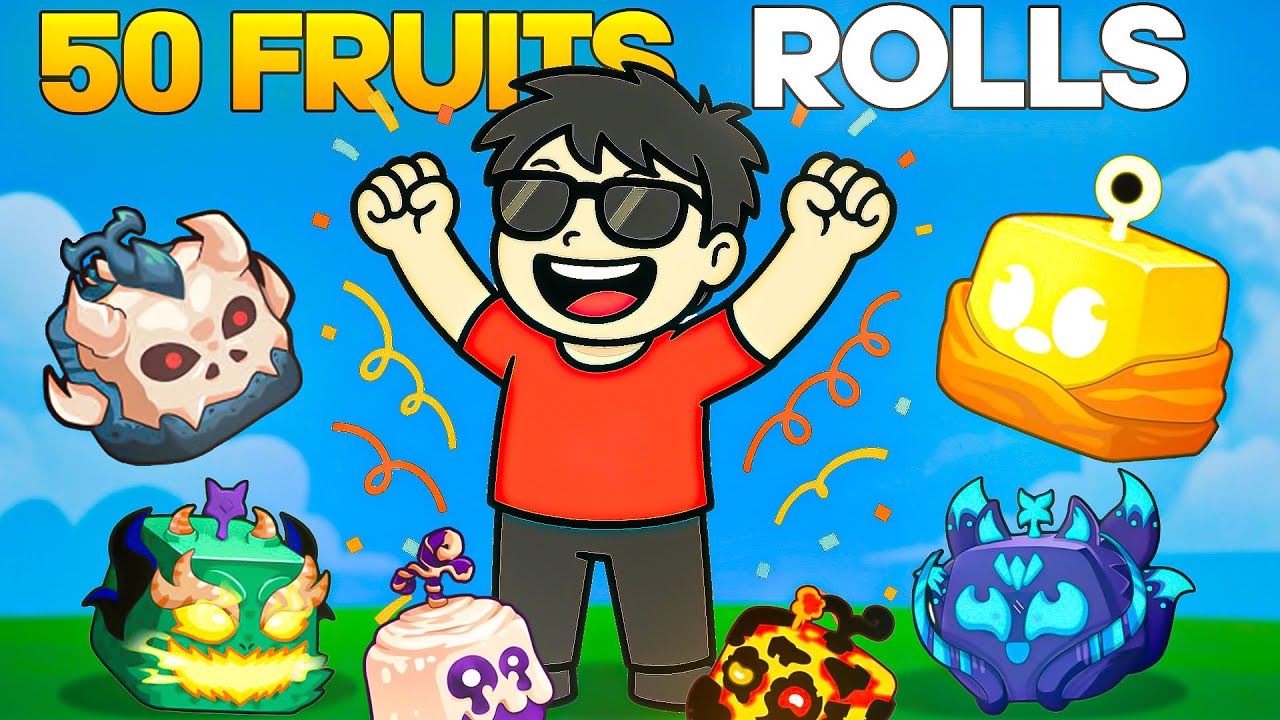 I Rolled 50 Fruits in Blox Fruits Roblox - YouTube