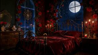 Romantic Vampire Bedroom 🌹 Gothic Red Rose Lo-Fi Loop | 4K Animated Background