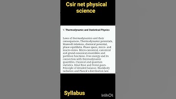 csir net physics syllabus #physicspart#csirnet #physics #iitjam #netjrfexam #physicalsciences