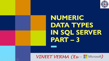 Numeric Data Types - Part 3 | Microsoft SQL Server | Money and SmallMoney Data Types | Techie Vineet