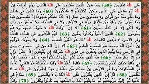 سورة يونس كاملة - محمد صديق المنشاوي / صوت والنص