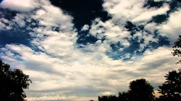 Long-run mottled cirrus thickening gray sky timelapse V08387