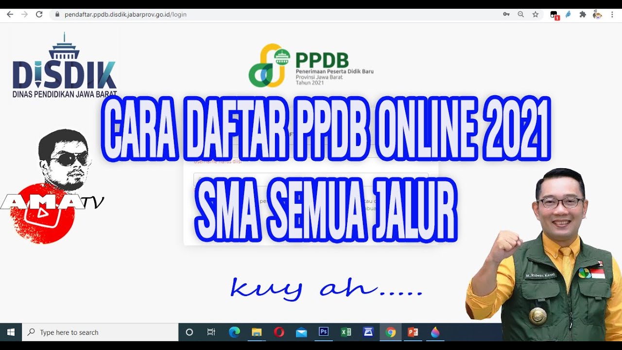 CARA MENDAFTAR PPDB ONLINE SMA SMK SECARA MANDIRI PPDB JABAR 2021