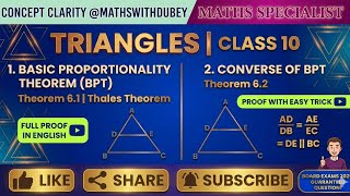 Triangle Class 10 Part 2 | BPT &amp; Converse + Important Questions 🔥