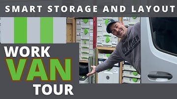 All Tools Organized! Work Van Tour - Van Racking