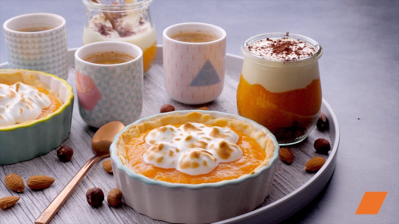 Les délices au #kaki : façon #tartelette et #tiramisu pour #café gourmand 😋☕