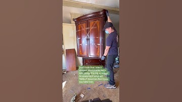 TIPS on removing HEAVY furniture ALONE #shortsvideo #shorts #declutter #organization #tips #howto