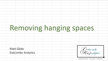 Clean your Excel data using VBA - remove hanging spaces - free download