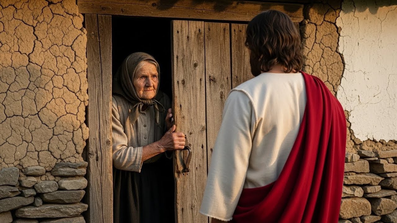 ABANDONATĂ ȘI FĂRĂ NIMIC DE OFERIT, L-A LĂSAT SĂ INTRE… FĂRĂ SĂ ȘTIE CĂ ERA ISUS