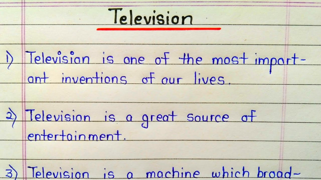 essay on television for class 10 with quotations
