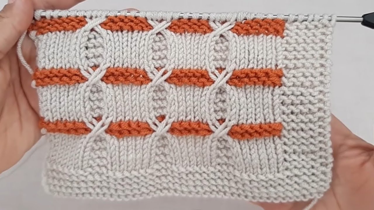 Çok Beğenilen İki Renkli Yelek Kazak Battaniye Örgü Modeli 🌷🌾 knitting patik crochet çanta stitch